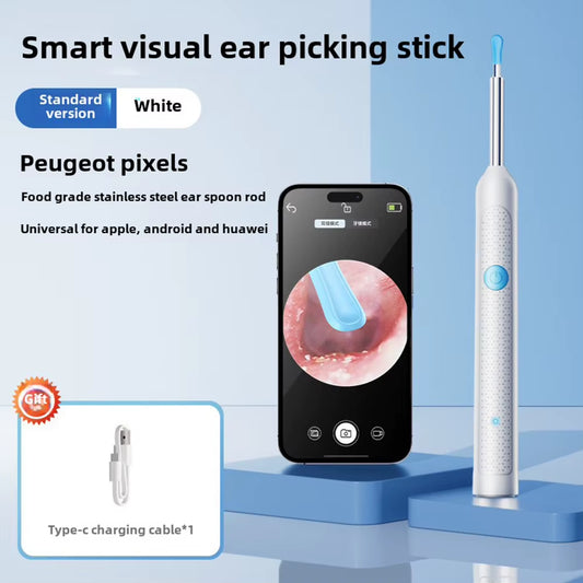 Visual Ear Wax Cleaner with Camera Safe Earwax Removal Endoscope with Camera Luminous Otoscope Ear Cleaning Tools Ear Care